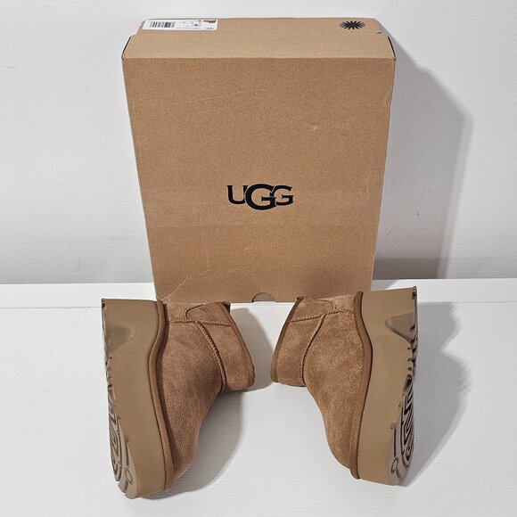 UGG Classic Ultra Mini New Heights Platform Boot - Chestnut - Women's Size 5 - Picture 3 of 7